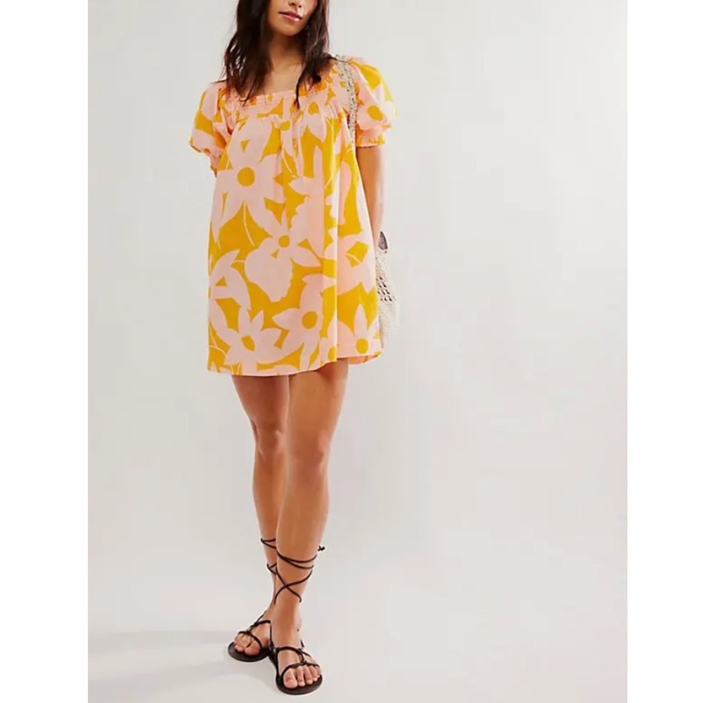 NWOT Mila printed mini dress by Free People in size XS